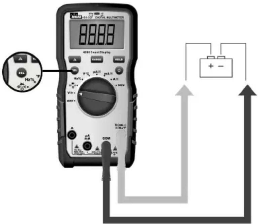 HY-0000 04-312 DIGITAL MULTIMETER 8888 4000 Canei Display SEL Hz% + - Power TCE PA mA + - MCV Vin+ OFF+ A uA mA COM VD + - + -