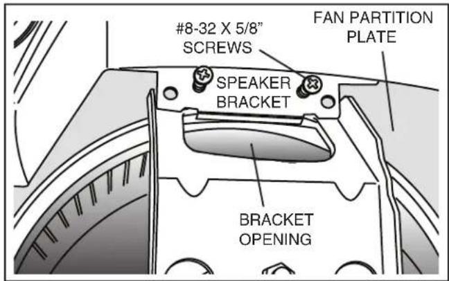 #8-32 X 5/8" SCREWS FAN PARTITION PLATE SPEAKER BRACKET BRACKET OPENING