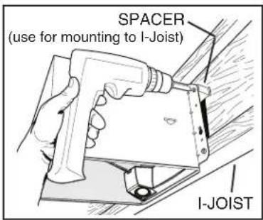 SPACER (use for mounting to I-Joist) I-JOIST