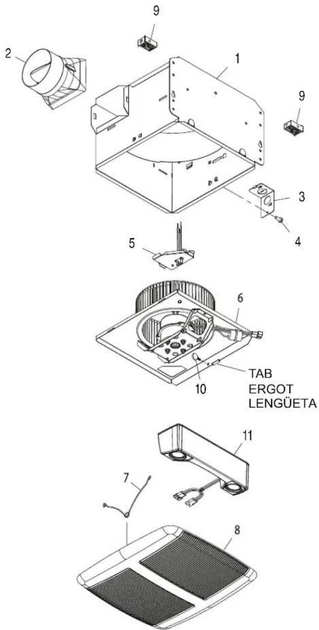2 9 1 9 3 4 5 6 TAB ERGOT LENGÜETA 10 11 7 8