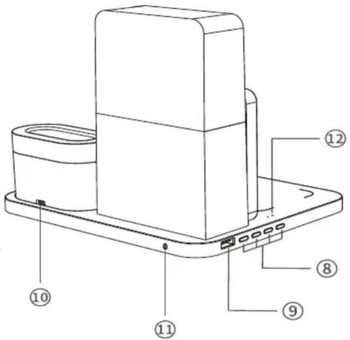 Technical diagram of a device with numbered components, likely a mechanical or electronic assembly.