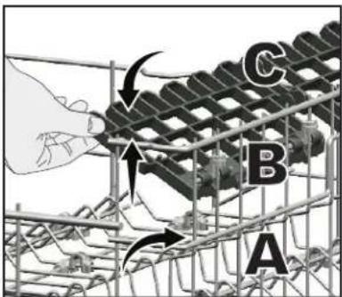 THOMSON TDW4714WH - Upper basket height adjustable rack - 2