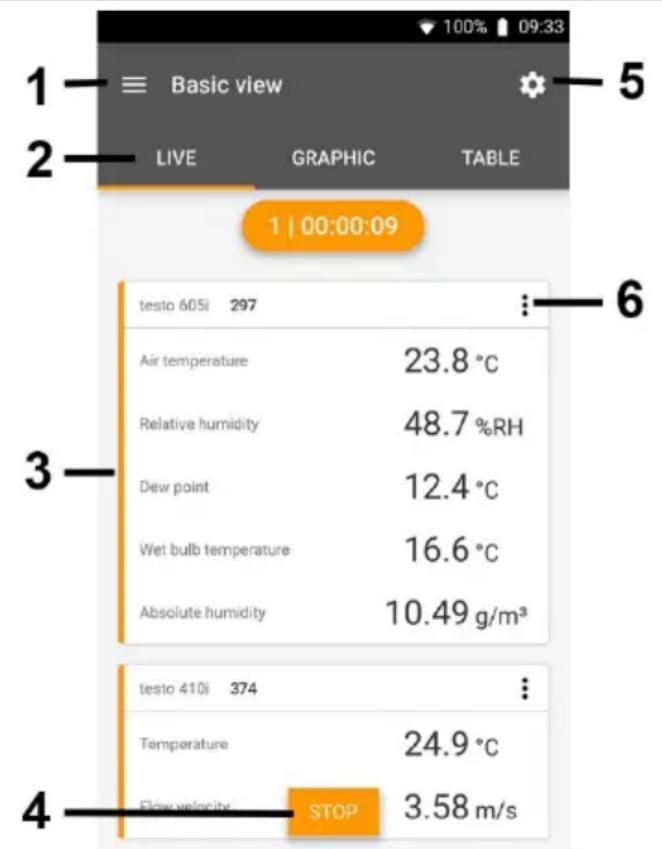 Testo 115i - Aperçu des éléments de commande - 1