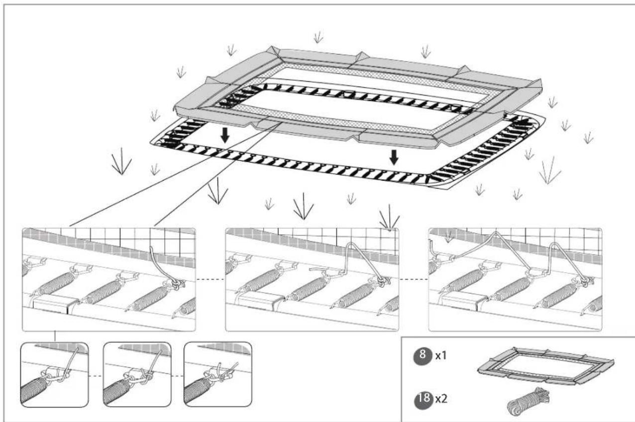 Technical diagram illustrating a mechanical assembly with labeled parts and directional arrows indicating assembly steps.