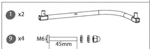 1 x2 9 x4 M6 45mm