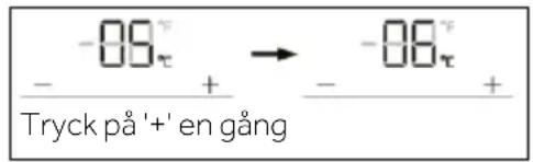 -06 - + → -06 Tryck på '+' en gång