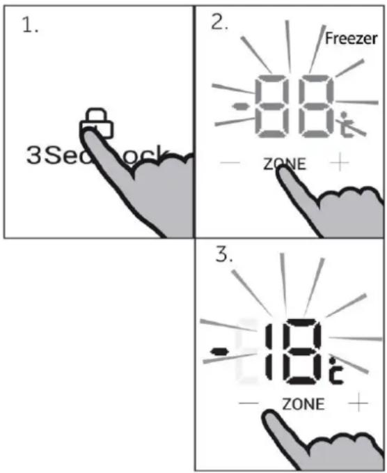 1. 3Seaock 2. Freezer - ZONE + 3. - 18c - ZONE +