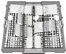 WHIRLPOOL W7I HP42 LO - Coltelli e altri utensili con bordi affilati devono essere sistemati con le lame rivolte verso il basso. - 1