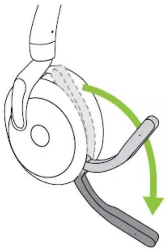 JABRA Evolve2 65 Flex - Positionner la perche micro - 1