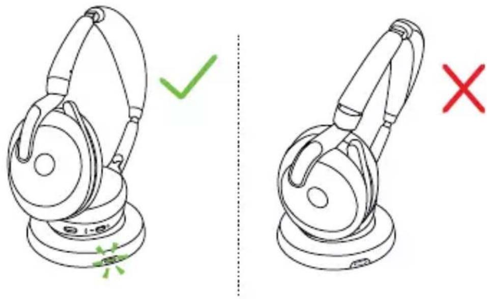 JABRA Evolve2 65 Flex - Charger à l'aide du chargeur à induction sans fil (accessoire en option) - 2