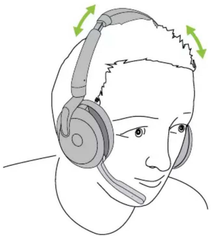 JABRA Evolve2 65 Flex - Ajuster le micro-casque - 1