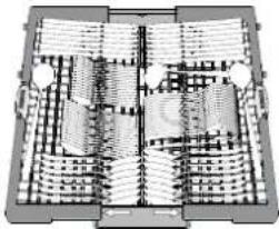 WHIRLPOOL W7F HS41 X - Messen en andere gebruiksvoorwerpen met scherpe randen moeten worden geplaatst met de punten naar beneden gericht. - 1