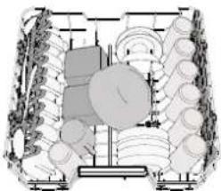 WHIRLPOOL W7F HS41 X - Coltelli e altri utensili con bordi affilati devono essere sistemati con le lame rivolte verso il basso. - 2