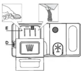 INDESIT D2I HL326 - NAPEŁNIANIE DOZOWNIKA DETERGENTU - 1