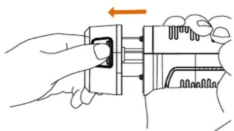 Hikmicro M11W - Készülék töltése külső akkumulátortöltővel Lépések: - 2