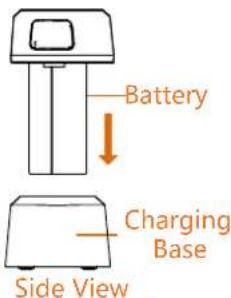 Battery ↓ Charging Base Side View