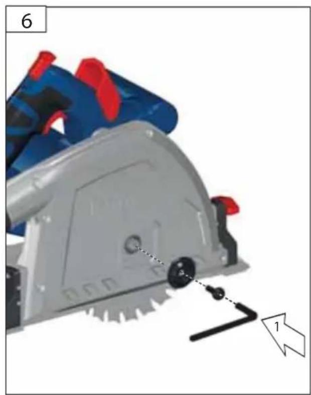 Close-up of a saw cutting process with a tool and component, no visible text or symbols
