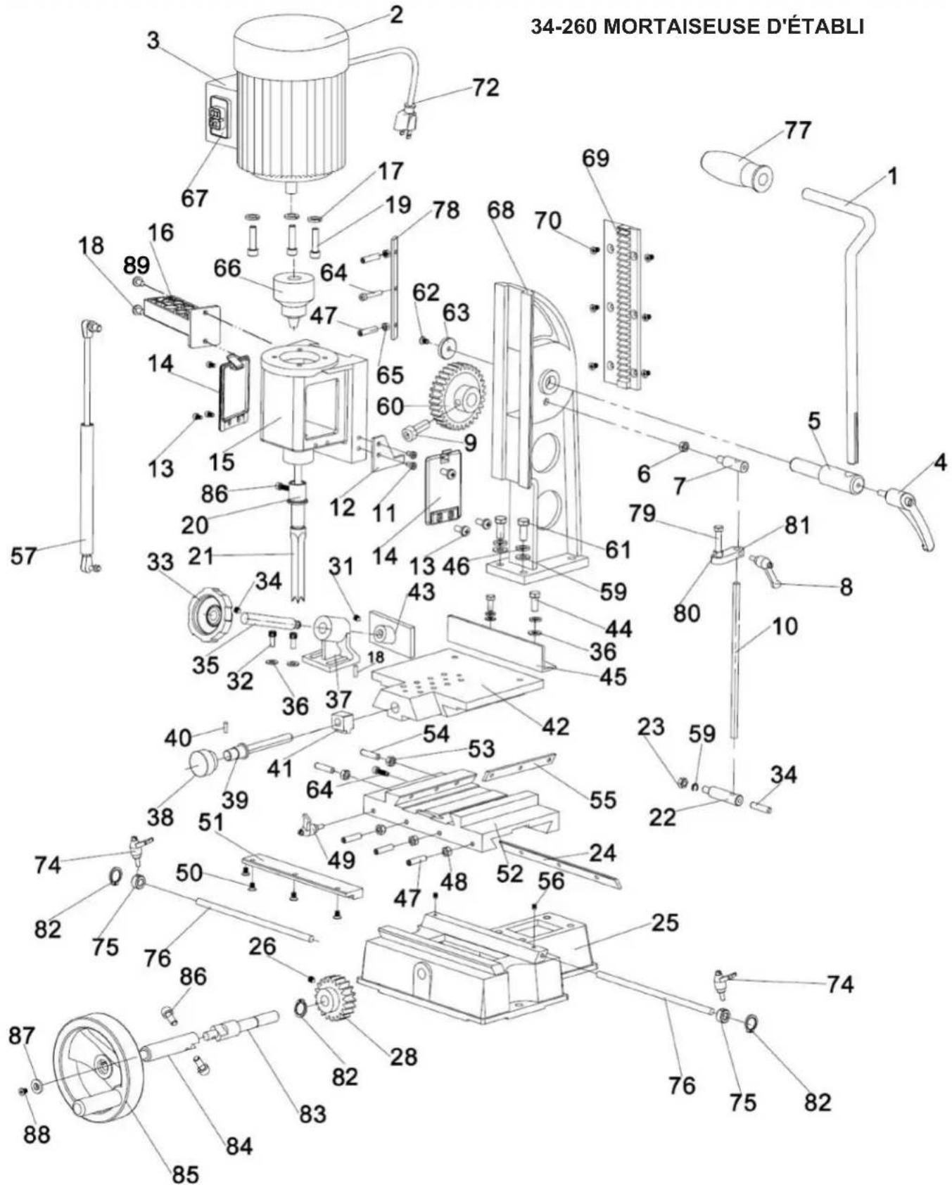 RIKON 34-260 - DIAGRAMME DES PIÈCES - 1