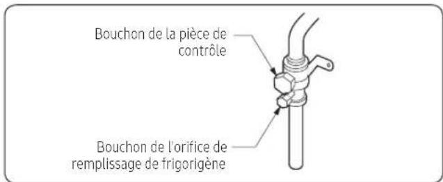 Bouchon de la pièce de contrôle Bouchon de l'orifice de remplissage de frigorigène