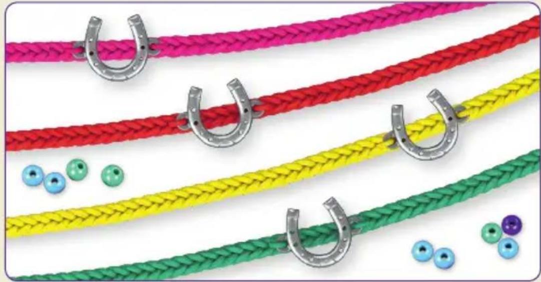 Schmidt Horse Club Freundschaftsbändchen - The horseshoe is sewn on to finish - 1