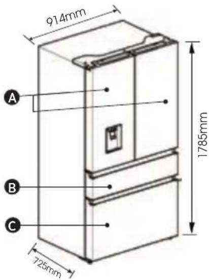 HISENSE RF749N4SWSE - Temperatuur - 1