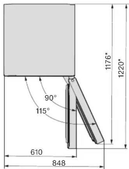 MIELE FN 4844 C - Dimensions d'installation/ Vue de dessus - 2