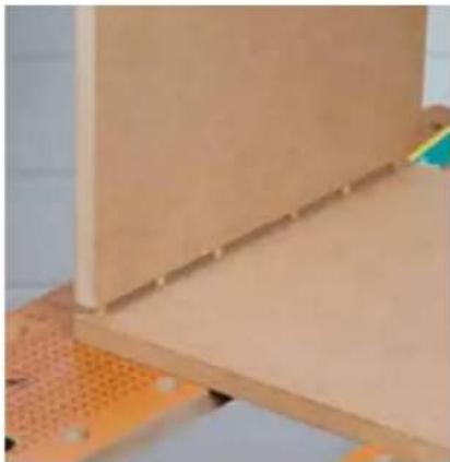 WOLFCRAFT 4642 - L'assemblage d'angle avec la règle de perçage en série - 4