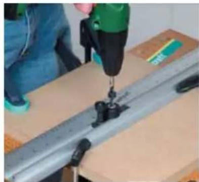 WOLFCRAFT 4642 - L'assemblage en T avec la règle de perçage en série - 4
