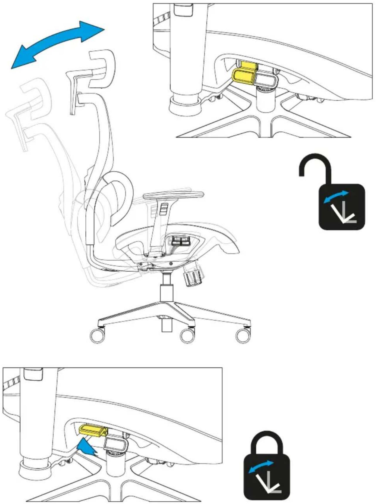 Sharkoon OfficePal C30M - Ajuster l'inclinaison - 1