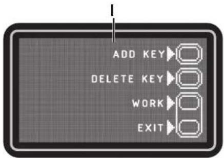 NILFISK SC500 - User Key Management Screen (I, Fig. 11) - 1