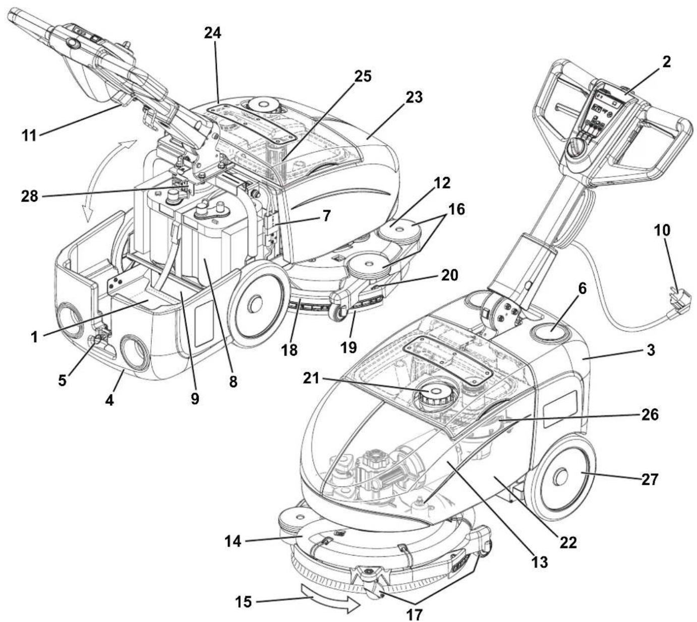 NILFISK SC351 - DESCRIPTION DE LA MACHINE - 1