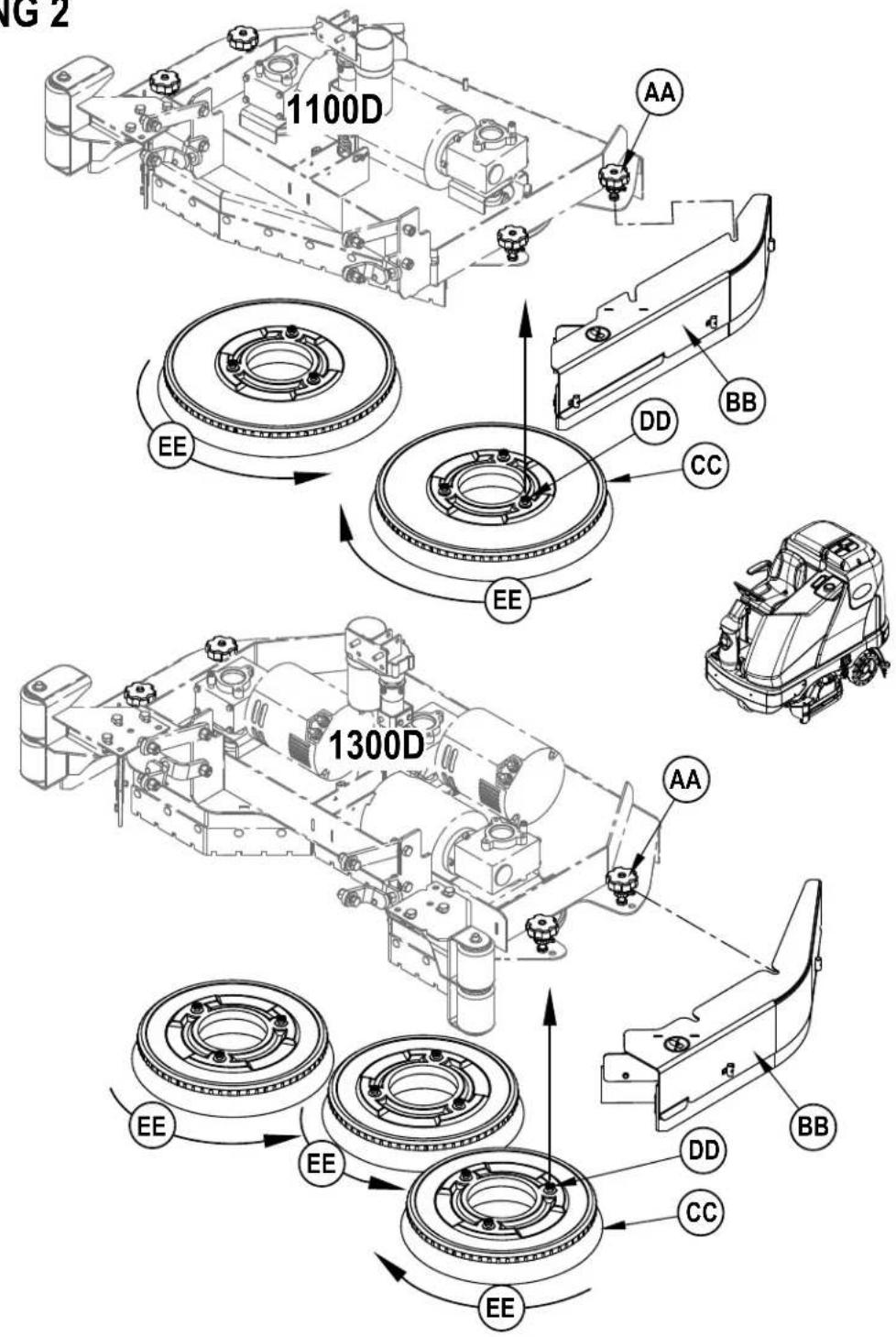 NG 2 1100D AA DD BB CC EE EE 1300D AA EE EE CC DD BB