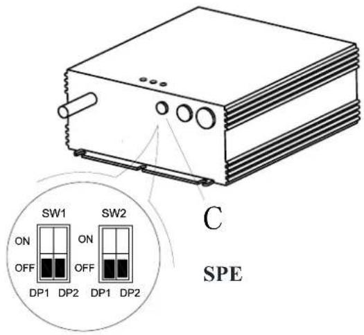 NILFISK Viper AS530R - Interruttori DIP per la tipologia di batterie - 2