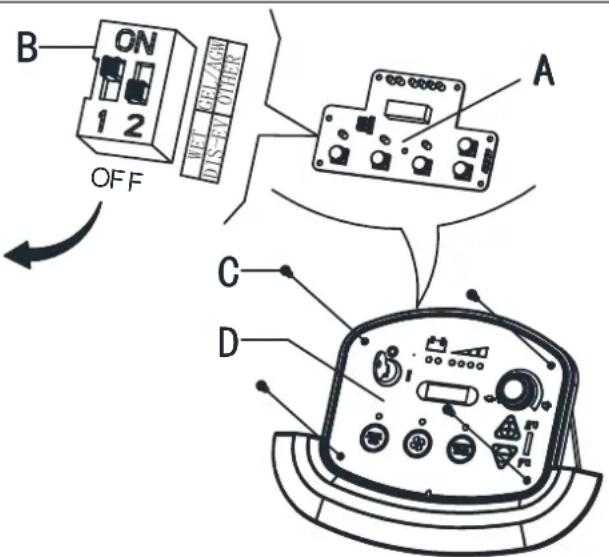 NILFISK Viper AS5160 - BATTERY INSTALLATION AND BATTERY TYPESETTING (WET OR GEL/ AGM) - 1