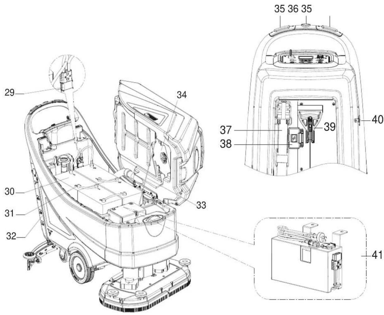 NILFISK Viper AS7690 - STRUCTURE DE LA MACHINE (comme représenté sur la Figure 2) - 1