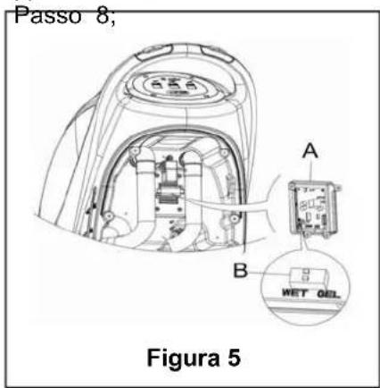 NILFISK Viper AS430 - INSTALLAZIONE DELLA BATTERIA E IMPOSTAZIONE DEL TIPO DI BATTERIA (WET O GEL/AGM ^1 - 1
