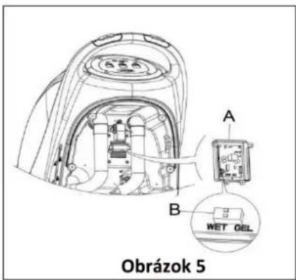 NILFISK Viper AS430 - Nabíjačka batérií - nastavenie (íba pre zabudovanú nabíjačku, ak je nainštalovaná) Nabíjačka batérií - 4