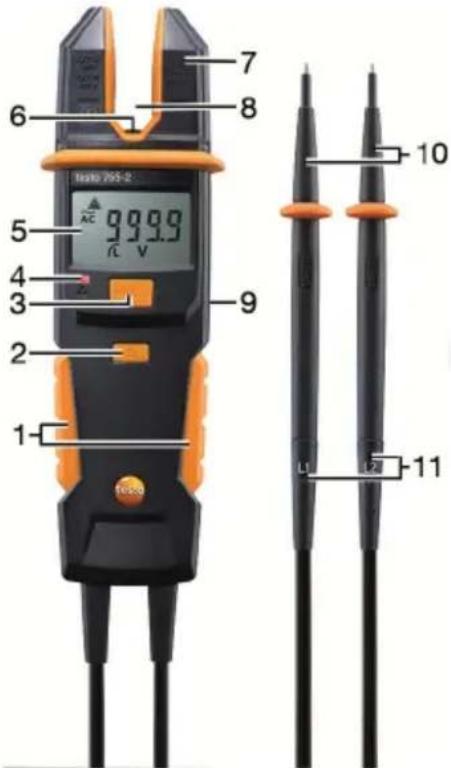 Testo 755-2 - Indicatie- en bedieningselementen - 1