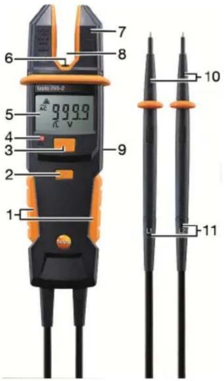 Testo 755-1 - Affichage et éléments de commande - 1