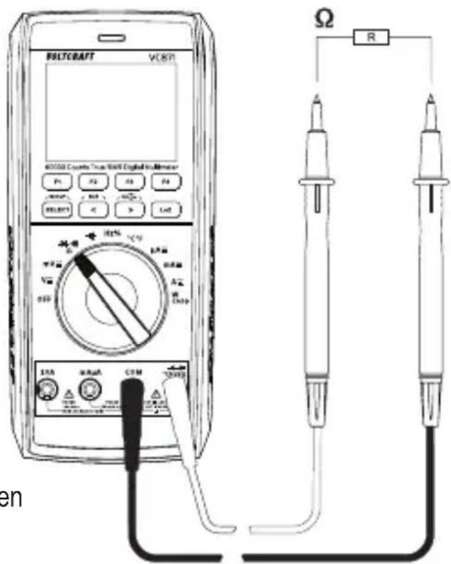 VOLTCRAFT VC871 - Meten van weerstand - 2