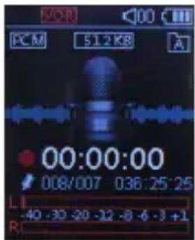 TIE Audio Mobile Digital Recorder - Aufnahmen->Aufnahmeeinstellungen-> Track VOR-Modus - 1