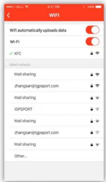 iGPSport iGS620 - Réglage de l'App - WIFI - 1