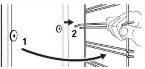 ELECTROLUX LOC5H40X2 - Cómo quitar: Carriles de apoyo - 2