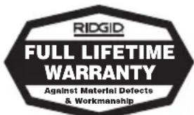 RIDGID 246S - No other express warranty applies - 1