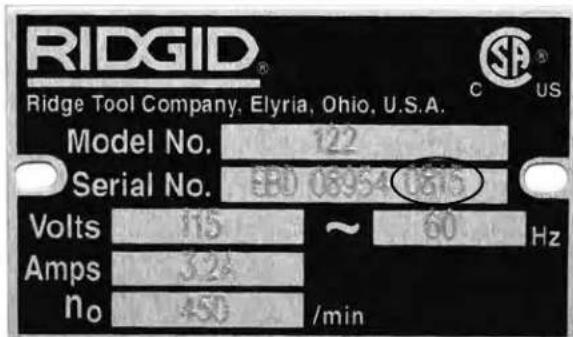 RIDGID 122XL - Standard Equipment - 5