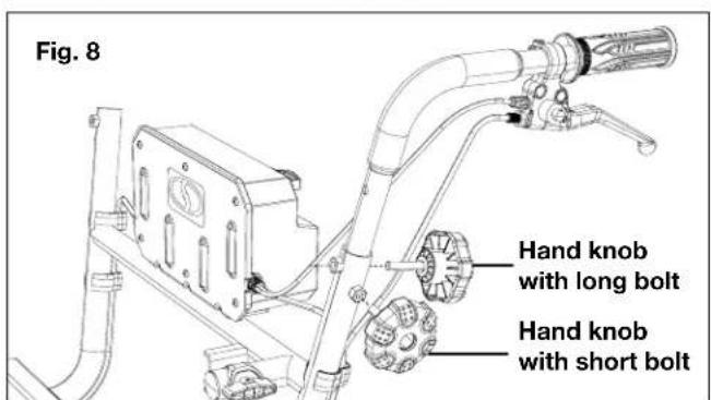Fig. 8 Hand knob with long bolt Hand knob with short bolt