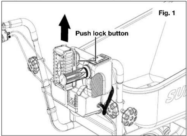 Push lock button Fig. 1