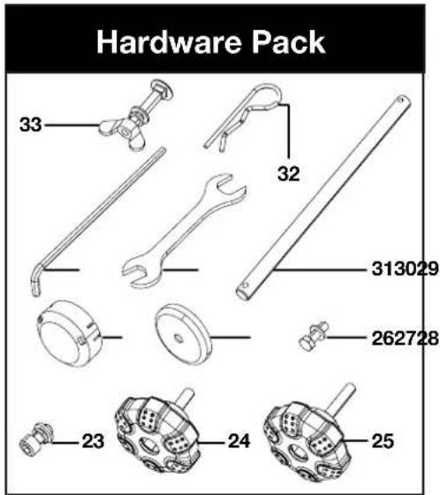 Hardware Pack 33 32 313029 262728 23 24 25