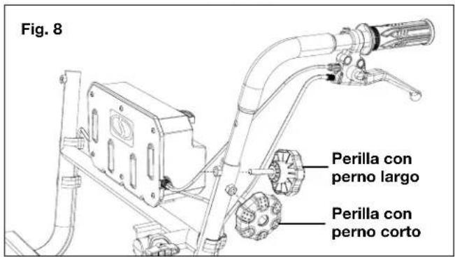 Fig. 8 Perilla con perno largo Perilla con perno corto