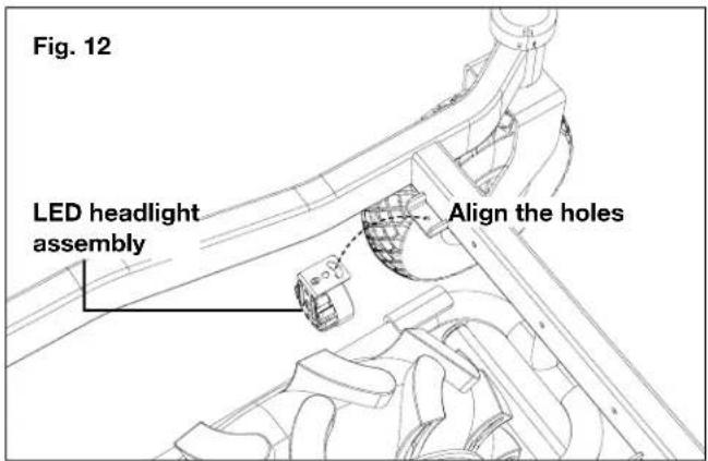 Fig. 12 LED headlight assembly Align the holes